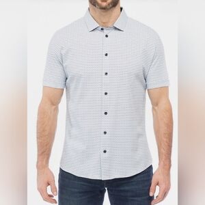 Modern EnglishModern-Fit Grid-Print Stretch Shirt